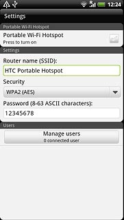 Press the field below Router name (SSID).Key in the required name.