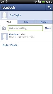 Press Write something... and key in the required text.