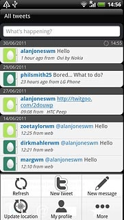 Press Refresh.You can find the status updates of your friends next to their names.
