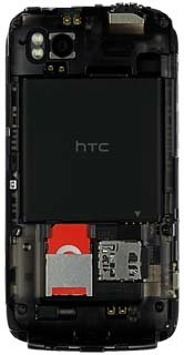 Take hold of the the top of the battery and remove it.