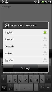 If the required language isn't on the list:Press Settings.