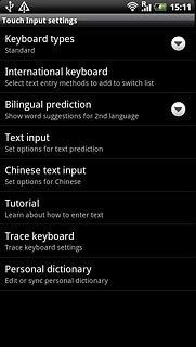 Press International keyboard.