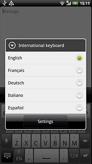 Press the required writing language.