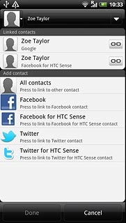 If no contacts are suggested:Press the merge icon next to the required contacts.