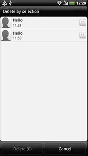 Press the required text message to select it.
