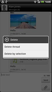 Press Delete by selection.