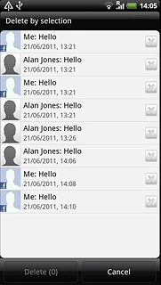 Press the required picture message to select it.