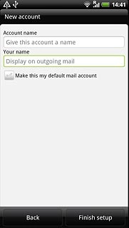 Press Finish setup.Wait while your phone retrieves new email messages.