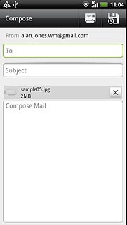 Write subject and text for your email message.Press the send icon.
