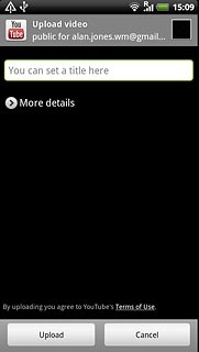 Press You can set a title here and key in a title for the video clip.Follow the instructions on the display to select the required settings.