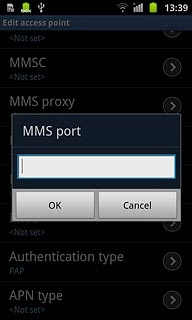 Key in 8080 and press OK.