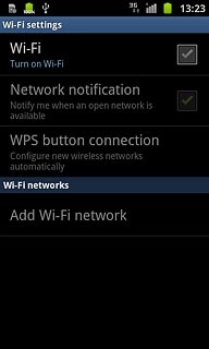 Press Wi-Fi to turn on Wi-Fi.