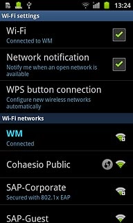 When the box next to the menu item is ticked (V), Wi-Fi is turned on.