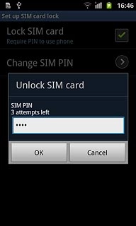 Key in your PIN and press OK.