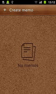 If notes have been added already:Press Create memo.