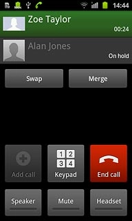Make sure the call you want to end is active.Press End call.The active call is ended and the call on hold is automatically activated.