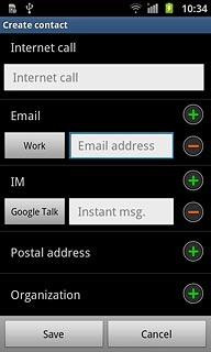 Press Email address and key in the required email address.
