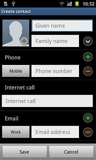 Press Given name and key in the required first name.