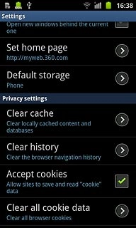 Press Clear all cookie data.