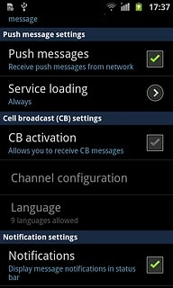 When the box next to the menu item is ticked (V), the function is turned on.