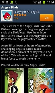 Press Get.Follow the instructions on the display to download and install the application.