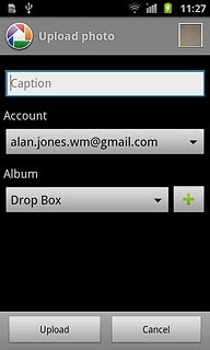 Key in text for the picture.Press Upload.