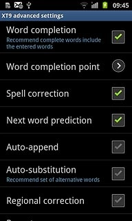 When the box next to the menu item is ticked (V), the function is turned on.