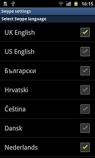 Press the required language.