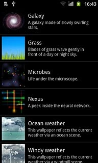 Press the required background image.