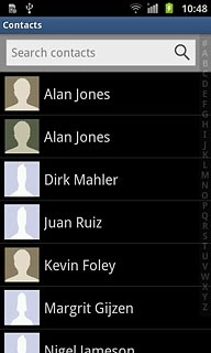 Press the required contact.