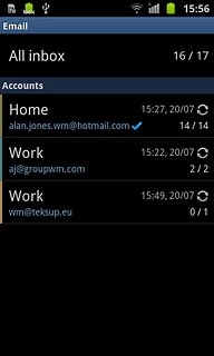 Press the required email account.