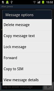 Press Delete message.