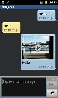 Press Tap to enter message.Write the picture message.