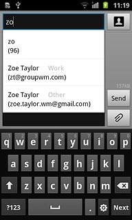 Press the required contact.