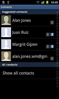 Press the required contacts.