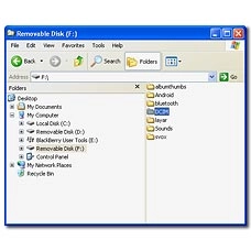 Go to the required folder in your phone's file system.