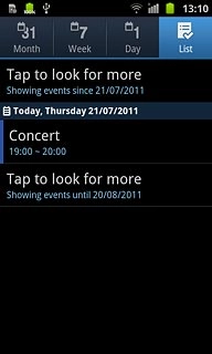 Press the required appointment to view the appointment details.
