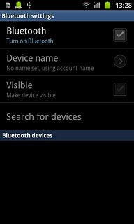 Press Bluetooth to turn on Bluetooth.
