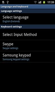 Press Select language.