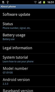 View your phone's software version below Android version.