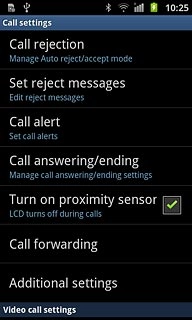 Press Call forwarding.