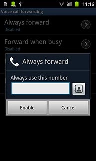 Key in the required number and press Enable.The request is sent.