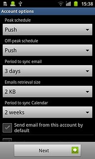 Press the drop down list below Off-peak schedule.
