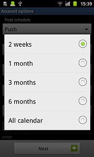 Press the required setting.