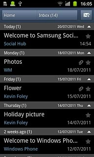 Press the new email message icon.