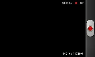 Press the record icon to stop the video recorder.The video clip is automatically saved.