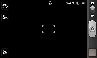 To turn on the flash:Press the flash icon.