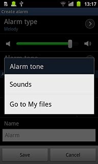 Press Sounds or Go to My files.