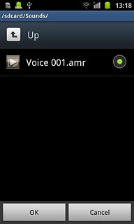 Press the field next to the required alarm tone.