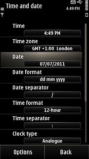 Press Date.Key in the date.